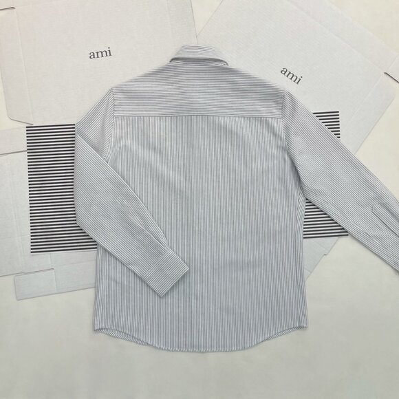 Ami Striped Button-Down Shirt Unisex - Picture 6 of 7